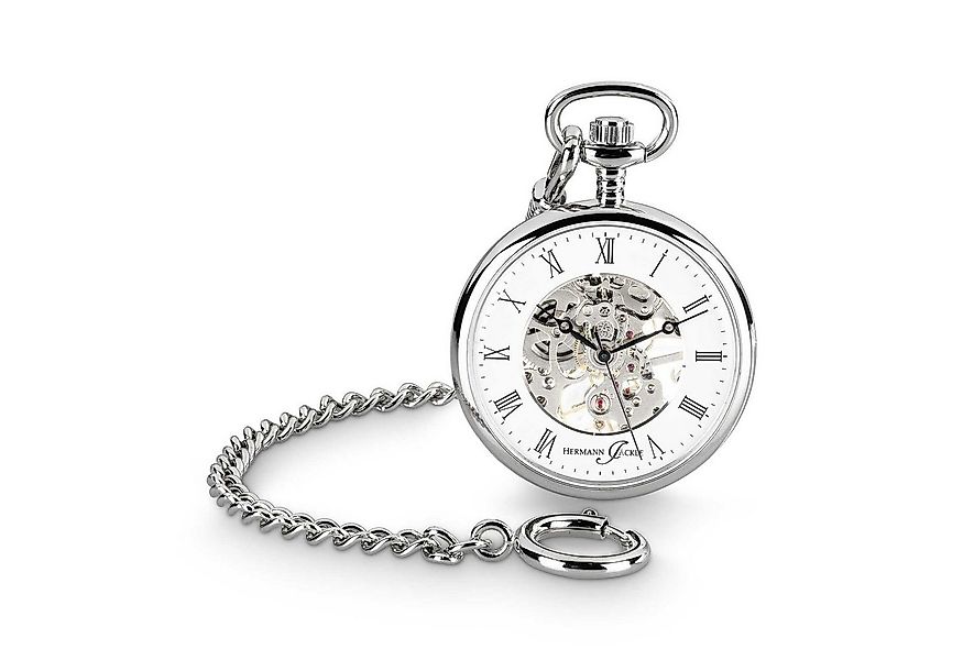 Hermann Jäckle Taschenuhr Limburg Skelett, Handaufzug, 41 mm, Mineralglas, günstig online kaufen