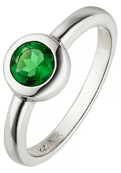 JOBO Fingerring, 925 Silber mit Zirkonia grün günstig online kaufen