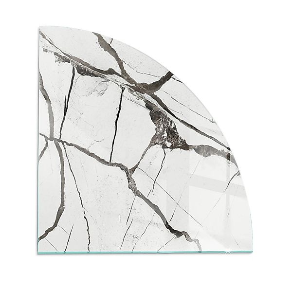 Tulup Glasplatte für Kamin Marmor-Adermuster Glas unter Kamin Quartal 100x1 günstig online kaufen