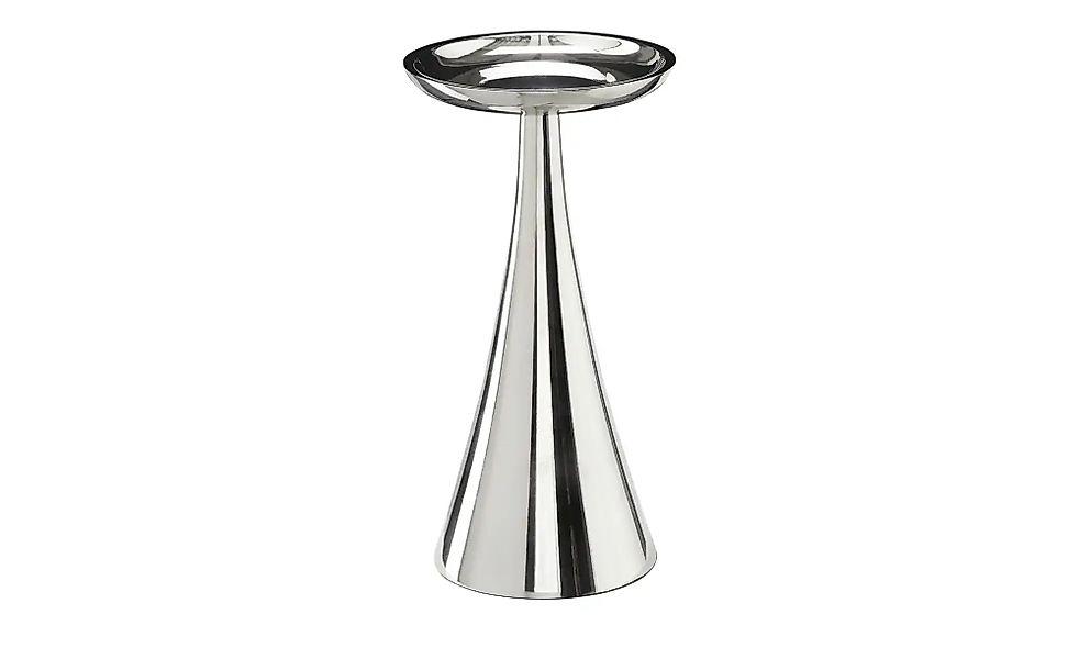 HOME STORY Kerzenständer   ¦ silber ¦ Aluminium ¦ Maße (cm): H: 20  Ø: 10 A günstig online kaufen