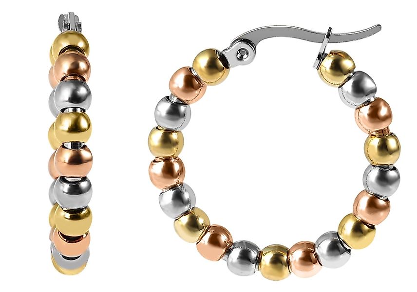 AKZENT Ohrring-Set Korinna Creolen, Edelstahl, Kugel-Design günstig online kaufen