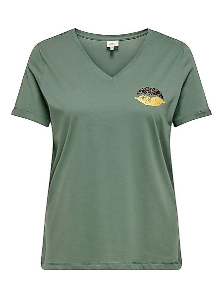 ONLY CARMAKOMA Kurzarmshirt CARBEA LIFE SS V-NECK TEE Baumwolle, regular fi günstig online kaufen