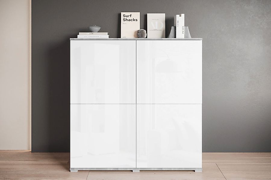 OTTO home Highboard "Kenia, moderne grifflose Hochkommode mit 4 Türen, Brei günstig online kaufen