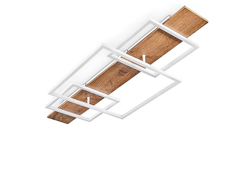 hofstein Deckenleuchte »Palermo« dimmbare Deckenlampe aus Metall/Holz, 3000 günstig online kaufen