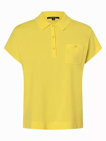 Comma Kurzarmshirt Feinstrick-Poloshirt im Relaxed Fit mit überschnittenen günstig online kaufen