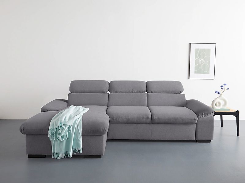 COTTA Ecksofa "Lola L-Form mit Kopfteilfunktion & Hocker", (Set, mit Hocker günstig online kaufen