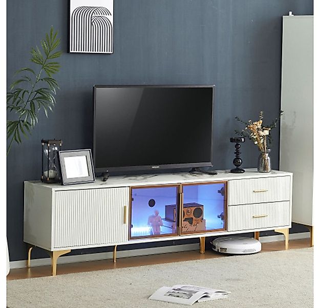 XDeer TV-Schrank TV-Schrank, für 70 Zoll TV, zwei Schubladen, 3 Türen, Unte günstig online kaufen