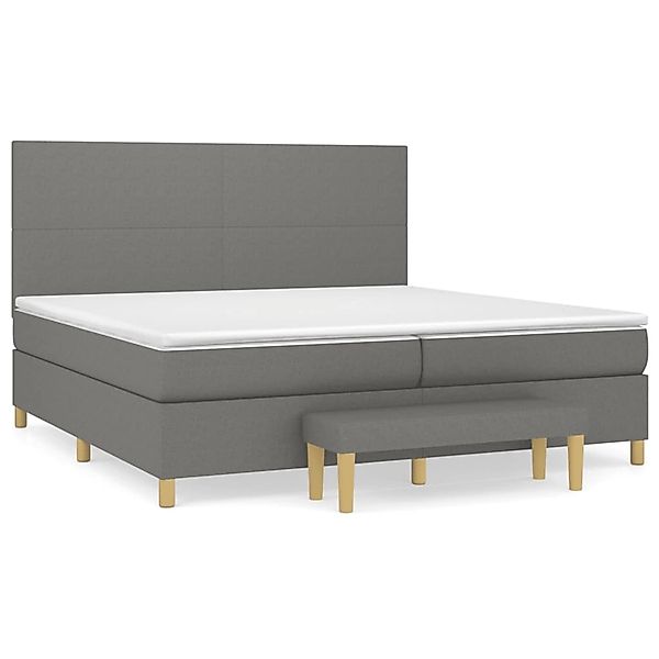 vidaXL Boxspringbett mit Matratze Dunkelgrau 200x200 cm Stoff1395672 günstig online kaufen