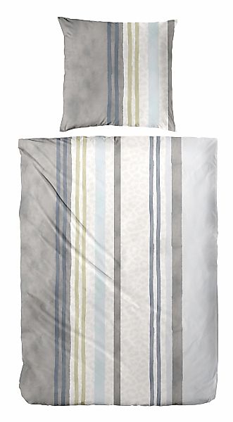 Primera Bettwäsche "Feinbiber-Bettwäsche Leo Stripe" 2 Stk. mit Leo-Struktu günstig online kaufen