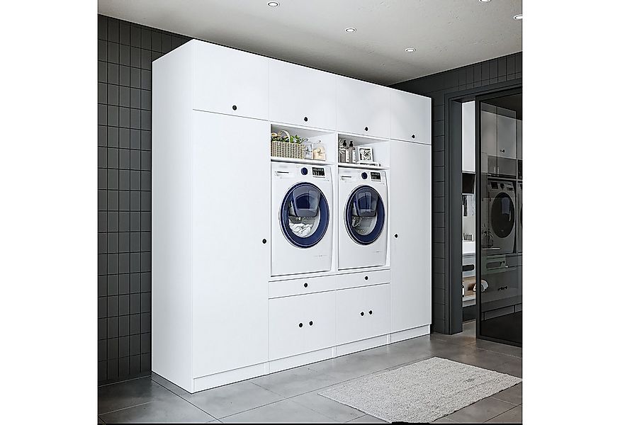Roomart Waschmaschinenumbauschrank 254 cm (Schrankwand für Waschküche und H günstig online kaufen