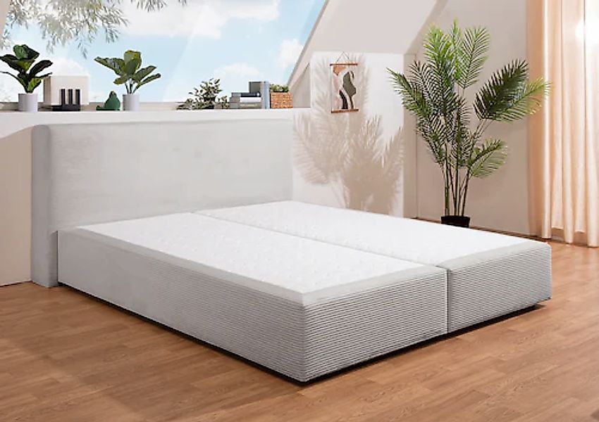 andas Boxspringbett "Åby" In Cord Bezug, wahlweise mit und ohne Matrazte er günstig online kaufen