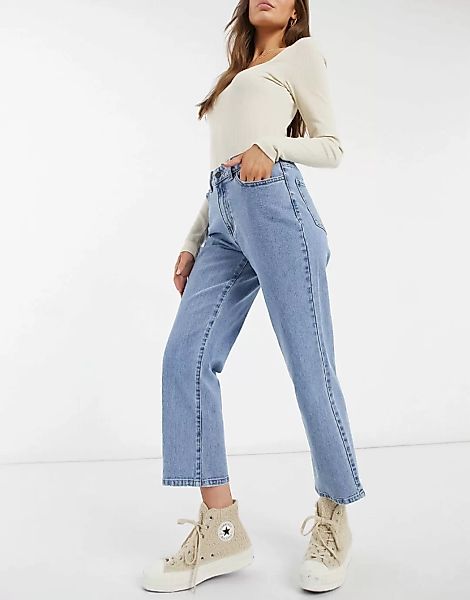 Object –Moji – Blaue Jeans mit geradem Schnitt günstig online kaufen