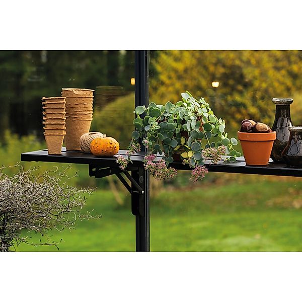 Halls Klappbares Lamellenregal 146 cm x 21,8 cm Schwarz günstig online kaufen