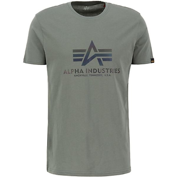 Alpha Industries  T-Shirt Basic T Rainbow Reflective - vintage green günstig online kaufen