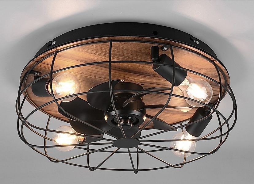 Reality Leuchten Deckenleuchte Trondheim Deckenventilator, Timerfunktion, V günstig online kaufen