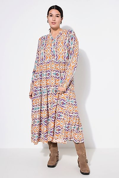 Studio Untold Maxikleid Maxikleid Alloverprint V-Ausschnitt günstig online kaufen