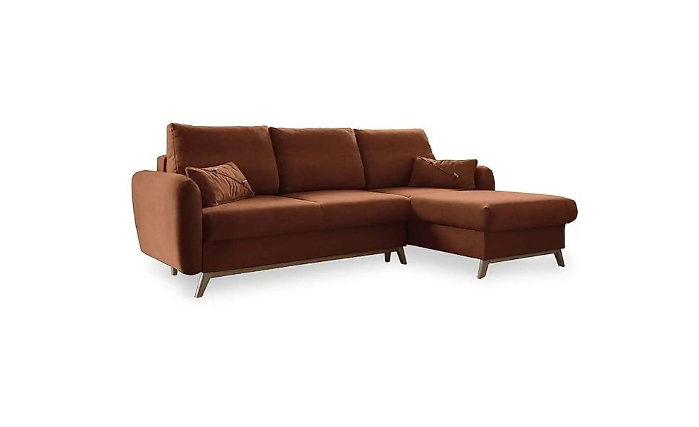 Miuform Ecksofa mit Schlaffunktion Scandic Lagom ¦ rot ¦ Maße (cm): B: 235 günstig online kaufen