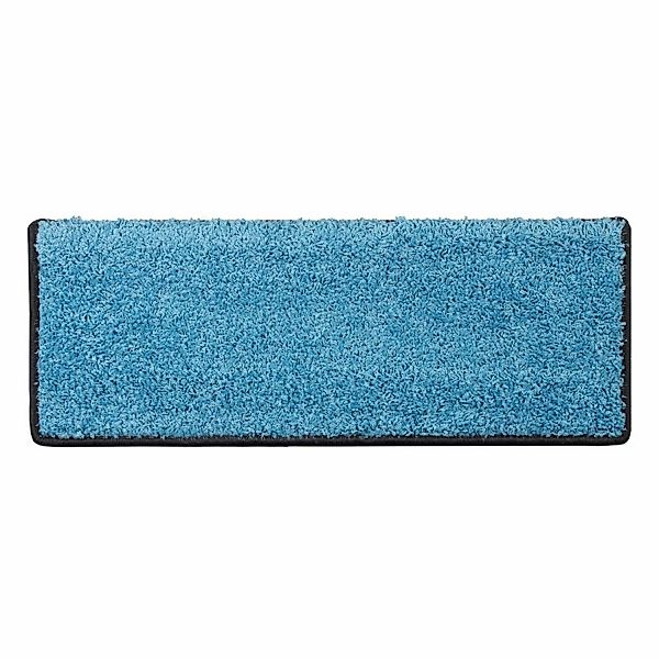 KARAT Shaggy Stufenmatte Sphinx Hochflor Hellblau 23,5 x 65 cm Rechteckig günstig online kaufen