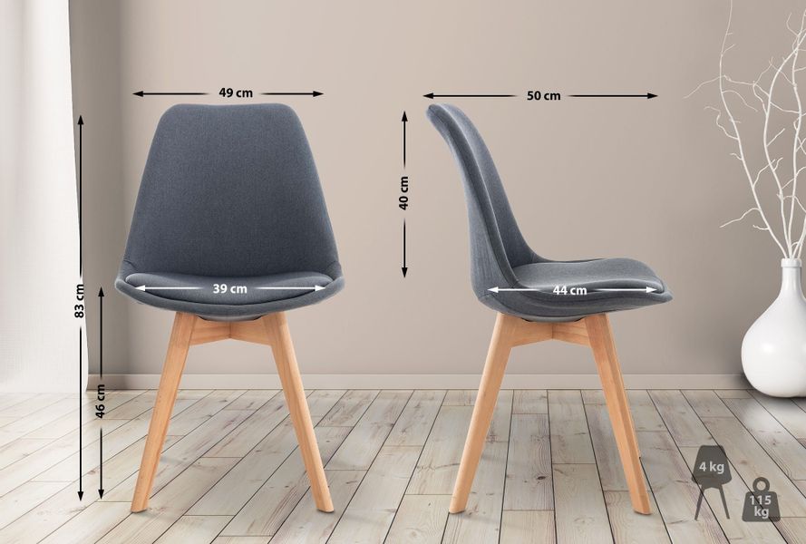 CLP Küchenstuhl Linares (4er Set), Buchenholz-Gestell, günstig online kaufen