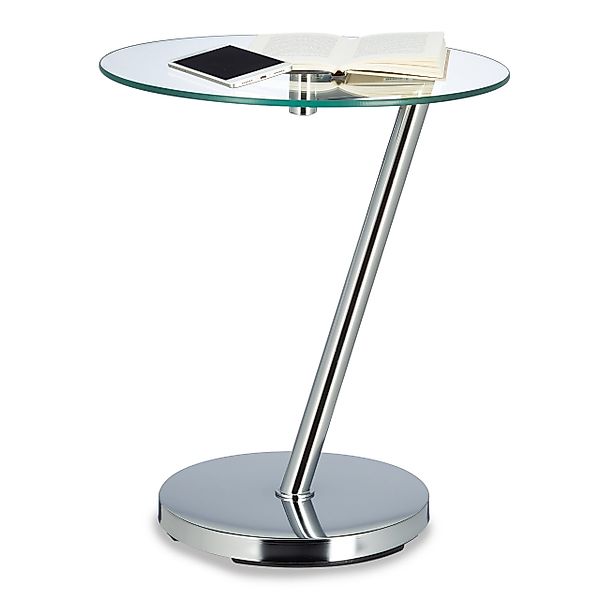 relaxdays Beistelltisch Kaffeetisch Glas und Metall günstig online kaufen