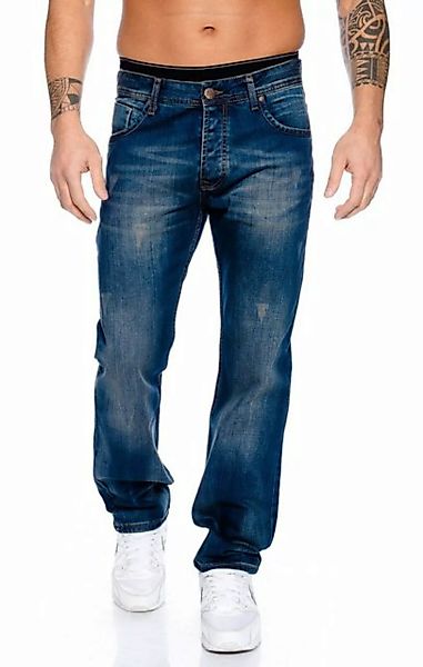 Rock Creek Regular-fit-Jeans Herren Jeans Stonewashed Blau RC-2102 günstig online kaufen