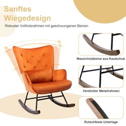 HomeMiYN Schaukelstuhl Schaukelstuhl Wohnzimmer Samt mit günstig online kaufen