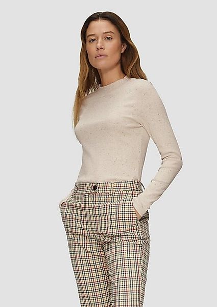 s.Oliver Langarmshirt Geripptes Jerseyshirt aus Effektgarn günstig online kaufen
