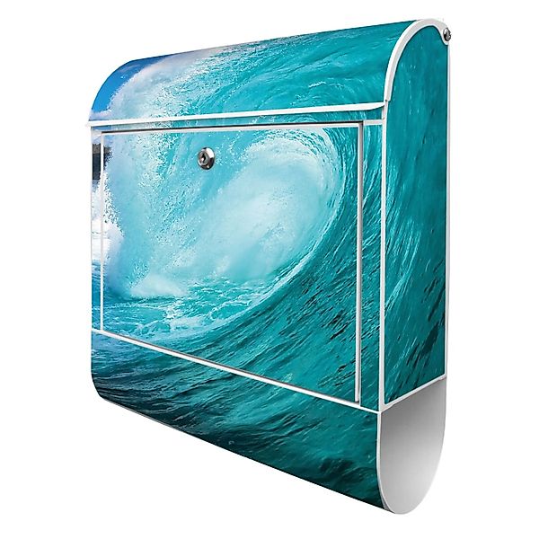 Banjado Design Briefkasten Weiß Pulverbeschichtet 39x47x14cm 2 Schlüssel Mi günstig online kaufen