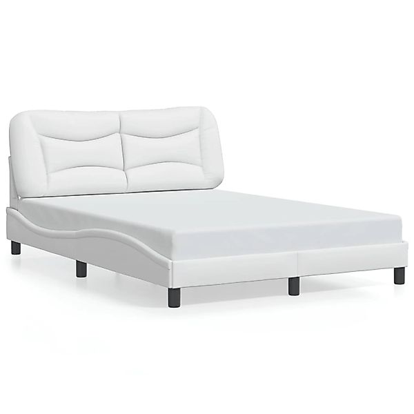 vidaXL Bettgestell ohne Matratze Hvar Weiß 140x190 cm Kunstleder 3207996 günstig online kaufen