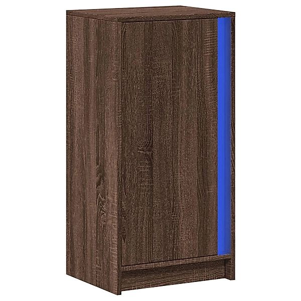 vidaXL LED-Sideboard Braun Eichen-Optik 42,5x34x85 cm Holzwerkstoff 852144 günstig online kaufen