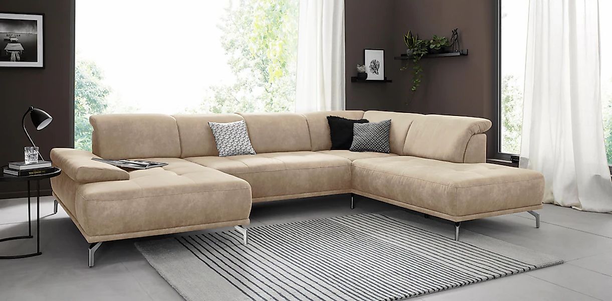 Home affaire Wohnlandschaft "Caluna" Inkl.Sitztiefenverstellung, wahlweise günstig online kaufen