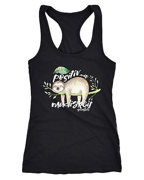 MoonWorks Tanktop Damen Tanktop Faultier Ich wurde positiv auf Müdigkeit ge günstig online kaufen