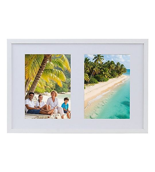 IDEAL TREND Bilderrahmen Multiframe Collage Bilderrahmen Holz Fotos Massivh günstig online kaufen