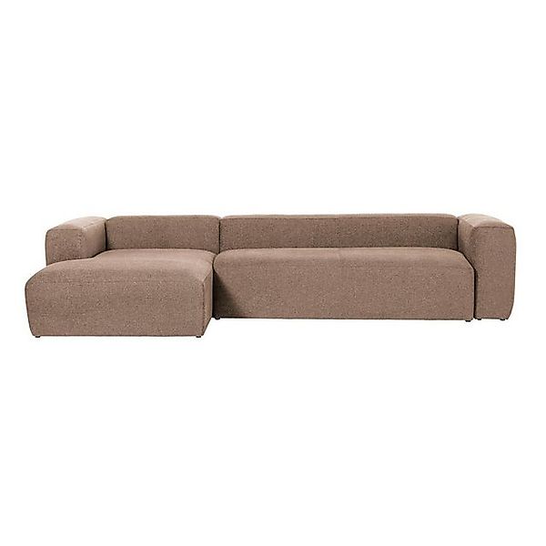 Natur24 Sofa Blok 4-Sitzer-Sofa 174 x 330 x 69 cm Kiefernholz Chenille Rosa günstig online kaufen