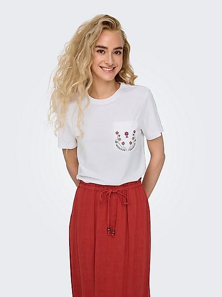 ONLY Kurzarmshirt ONLPOLLY LIFE REG S/S POCKET TOP BOX JRS Baumwolle, regul günstig online kaufen