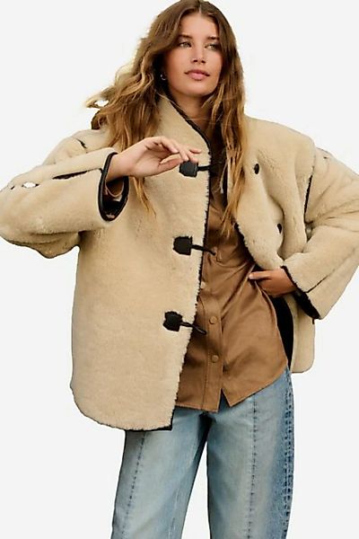 Next Fellimitatjacke Dufflecoat aus Teddyfell – Kurzgröße (1-St) günstig online kaufen