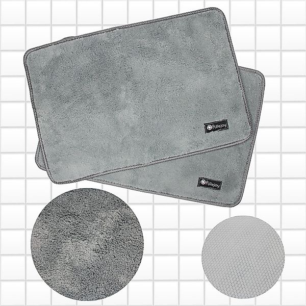 Frentree Badematte Praktisches Doppel-Set: 2 flauschige günstig online kaufen