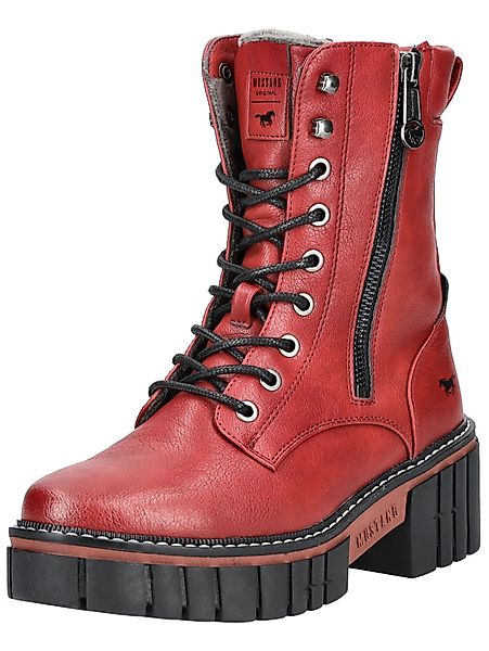MUSTANG Stiefelette Lederimitat Schnürstiefelette günstig online kaufen