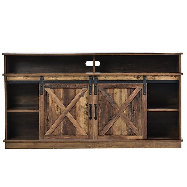 Gotagee TV-Schrank Schiebetüren TV-Möbel Sideboard Unterhaltungscenter Schl günstig online kaufen