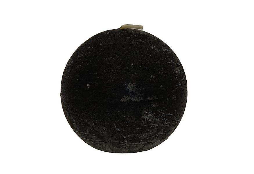 B&S Kugelkerze Kugelkerze Rustikal Ø 100 mm schwarz ca. 55 Stunden Brenndau günstig online kaufen