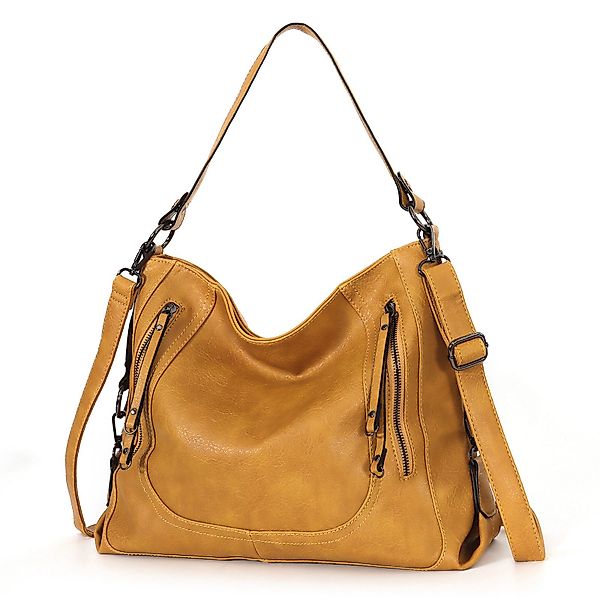 Fassiona Handtasche Damen Lederimitat Umhängetasche Hobo günstig online kaufen