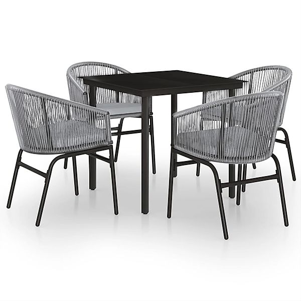 vidaXL 5-Tlg Garten-Essgruppe Grau 3099234 günstig online kaufen