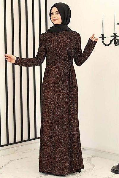 Modavitrini Abendkleid Damen - schimmerndes Kleid mit gesmokter Taille Abiy günstig online kaufen