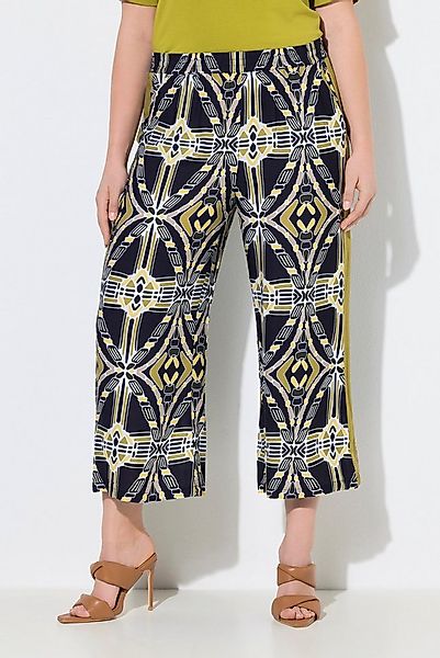 Ulla Popken Culotte Culotte grafischer Druck weites Bein Elastikbund günstig online kaufen