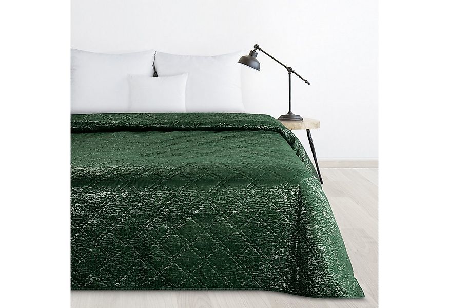 Design91 Tagesdecke Edler Bettüberwurf mit dezentem Silberglanz, Luxus-Patc günstig online kaufen