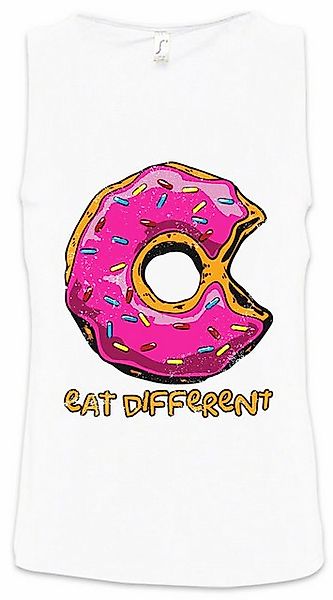 Urban Backwoods Tanktop Eat Different II Ärmelloses T-Shirt Donut Fun Compu günstig online kaufen