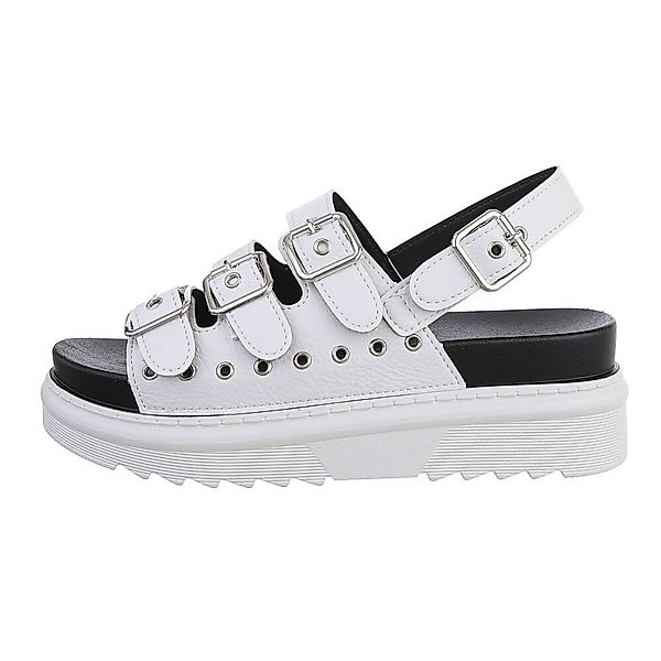Ital-Design Damen Freizeit Plateausandaletten Flach Plateausandaletten günstig online kaufen