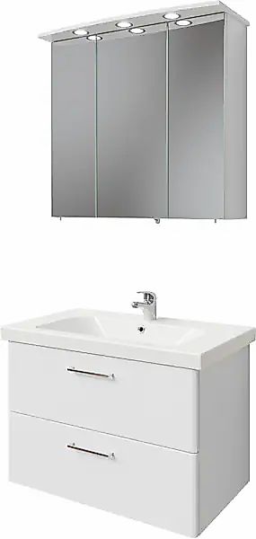 Saphir Badmöbel-Set »Quickset 316 2-teilig, Keramikwaschtisch mit LED-Spieg günstig online kaufen