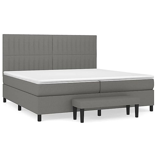 vidaXL Boxspringbett mit Matratze Dunkelgrau 200x200 cm Stoff1358455 günstig online kaufen