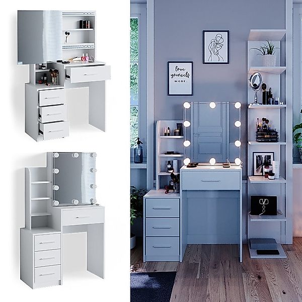 Vicco Schminktisch Conrada, Weiß, 80 cm günstig online kaufen